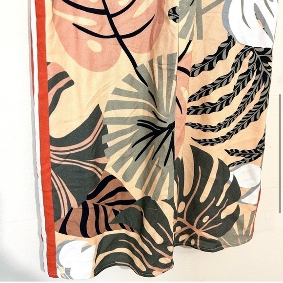 Farm Rio for Anthropologie Palm Leaf Sleeveless Cut Out Mini Dress SIZE MP - Picture 4 of 8